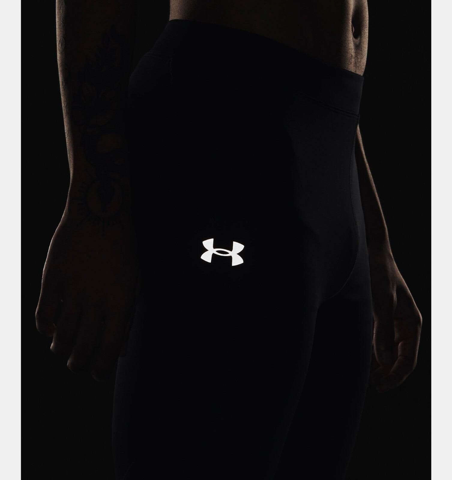 Under Armour Men's Heatgear Compression Graphic Print Leggings Black Medium - Thumbnail 5