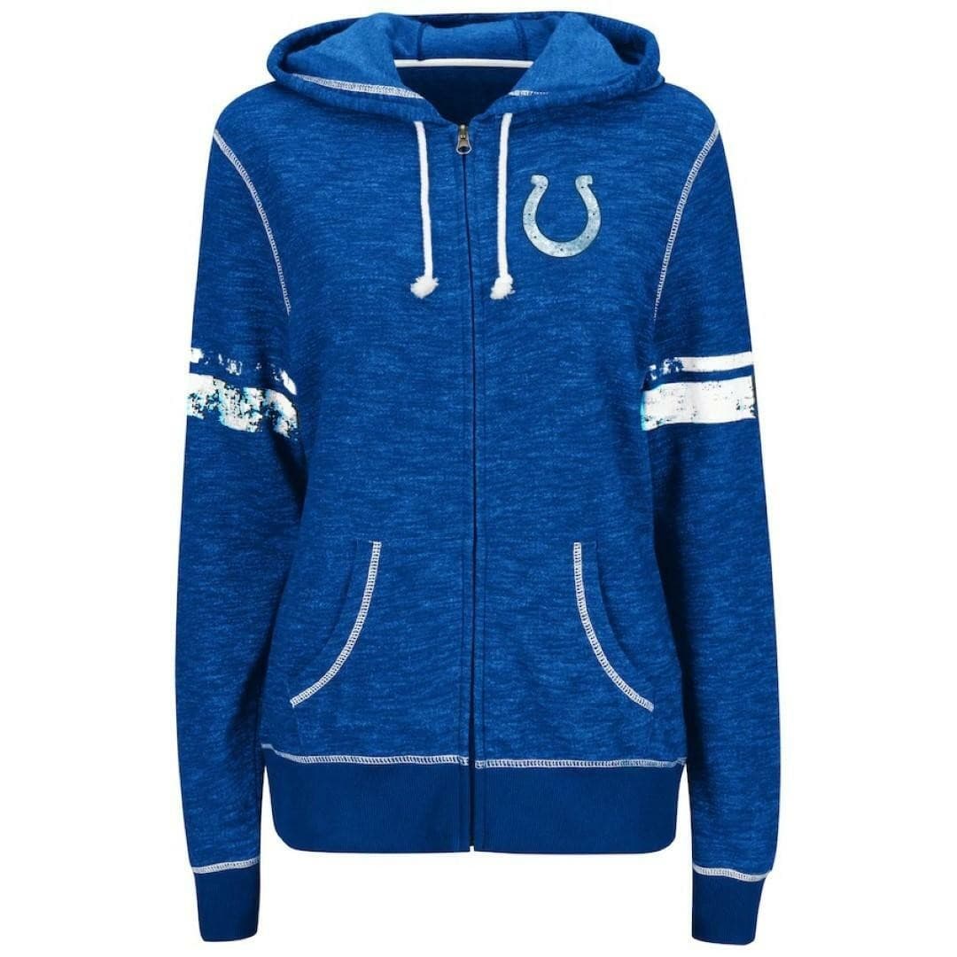 Majestic Women's Indianapolis Colts Athletic Tradition Zip Hoodie Blue Small - Thumbnail 5