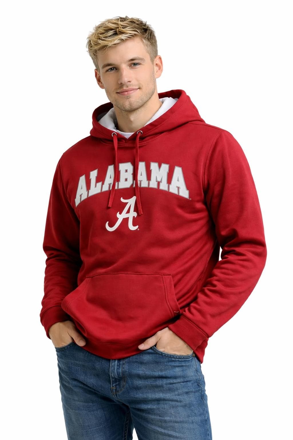 Colosseum Men's Alabama Crimson Tide Performance Polyester Hoodie Red Large - Thumbnail 6