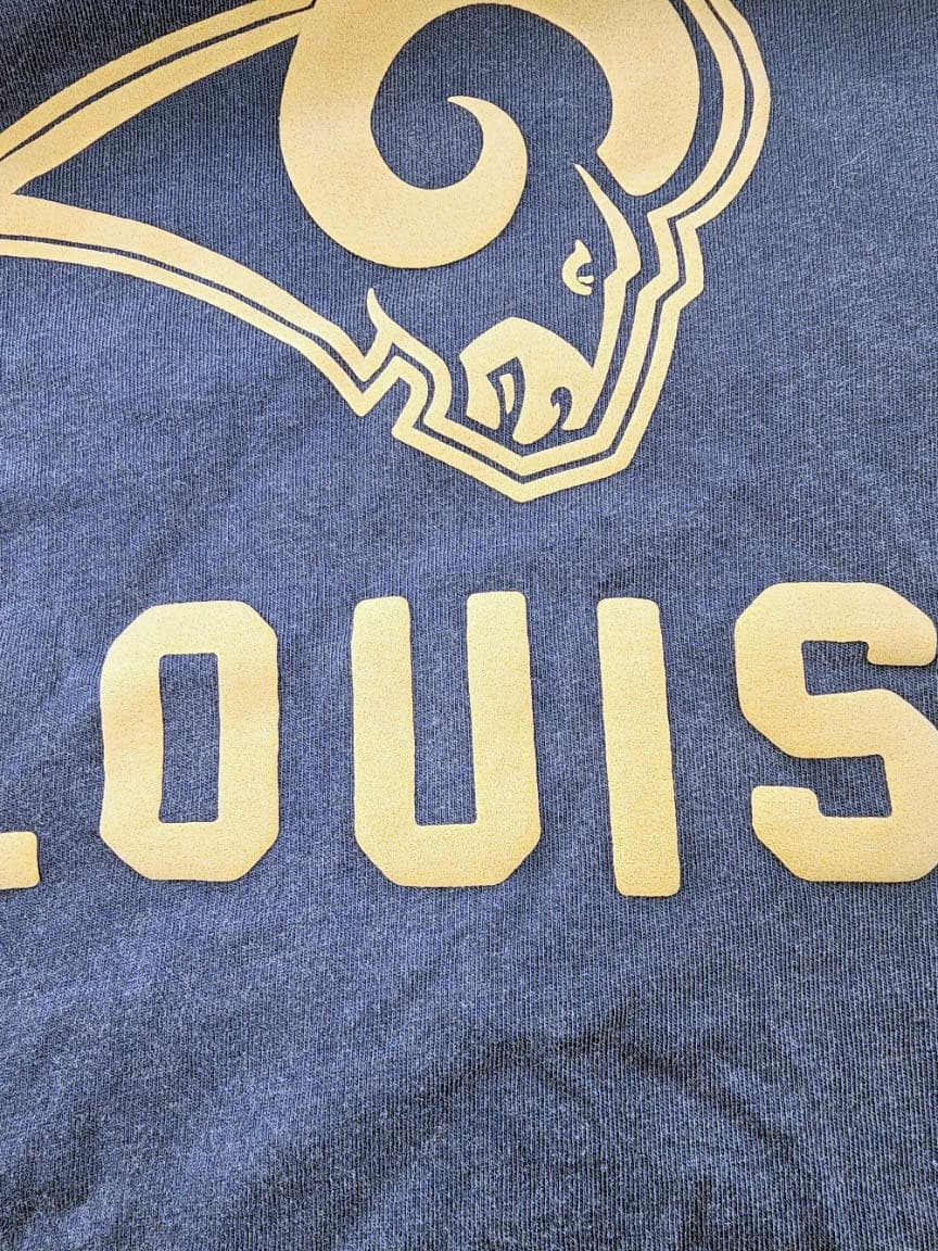 Nike Men's Los Angeles Rams Legacy Cotton Short Sleeve T-shirt Blue St. Louis - Thumbnail 2