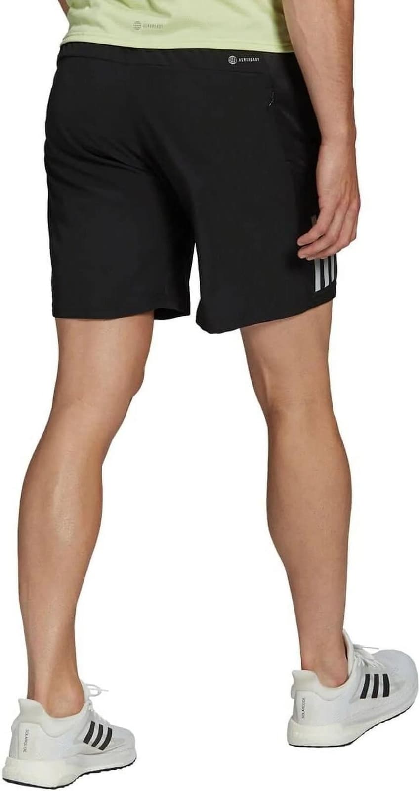 adidas Men's Aeroready Own The Run 7 inch Reflective Running Shorts Black XL - Thumbnail 6