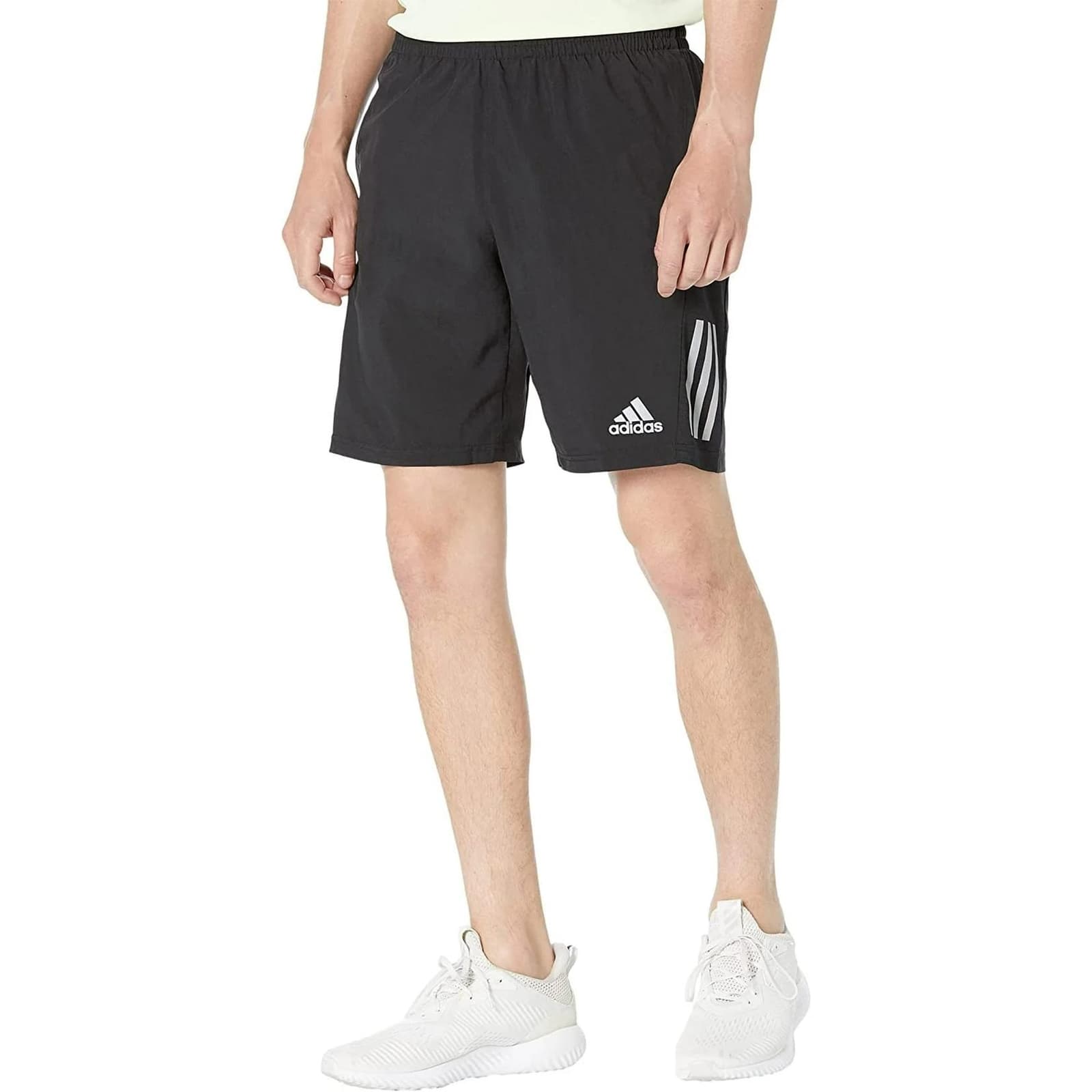 adidas Men's Aeroready Own The Run 7 inch Reflective Running Shorts Black XL - Thumbnail 3
