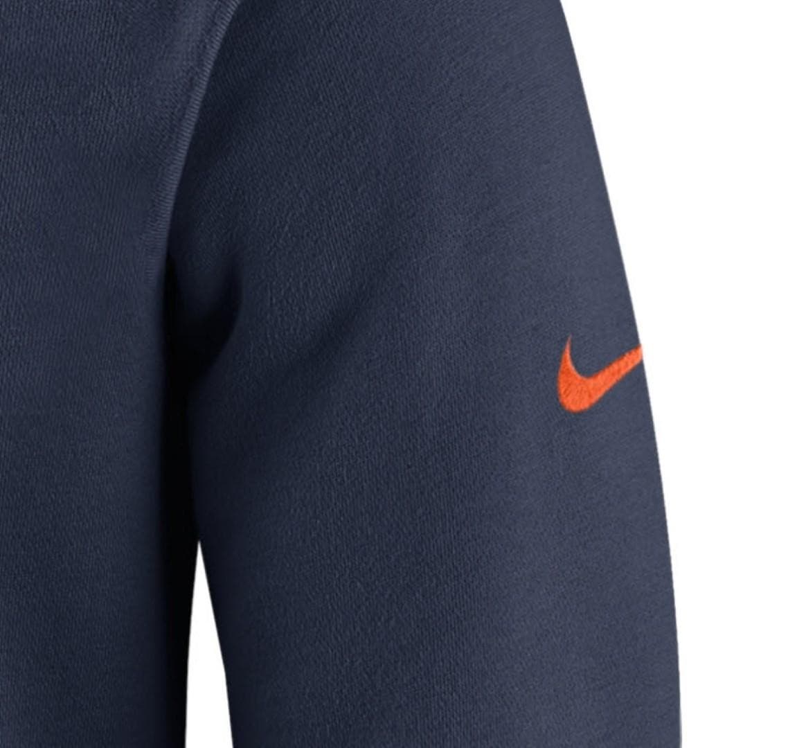 Nike Men's Denver Broncos Club Pullover Stadium Crew Sweatshirt Navy Blue Large - Thumbnail 4