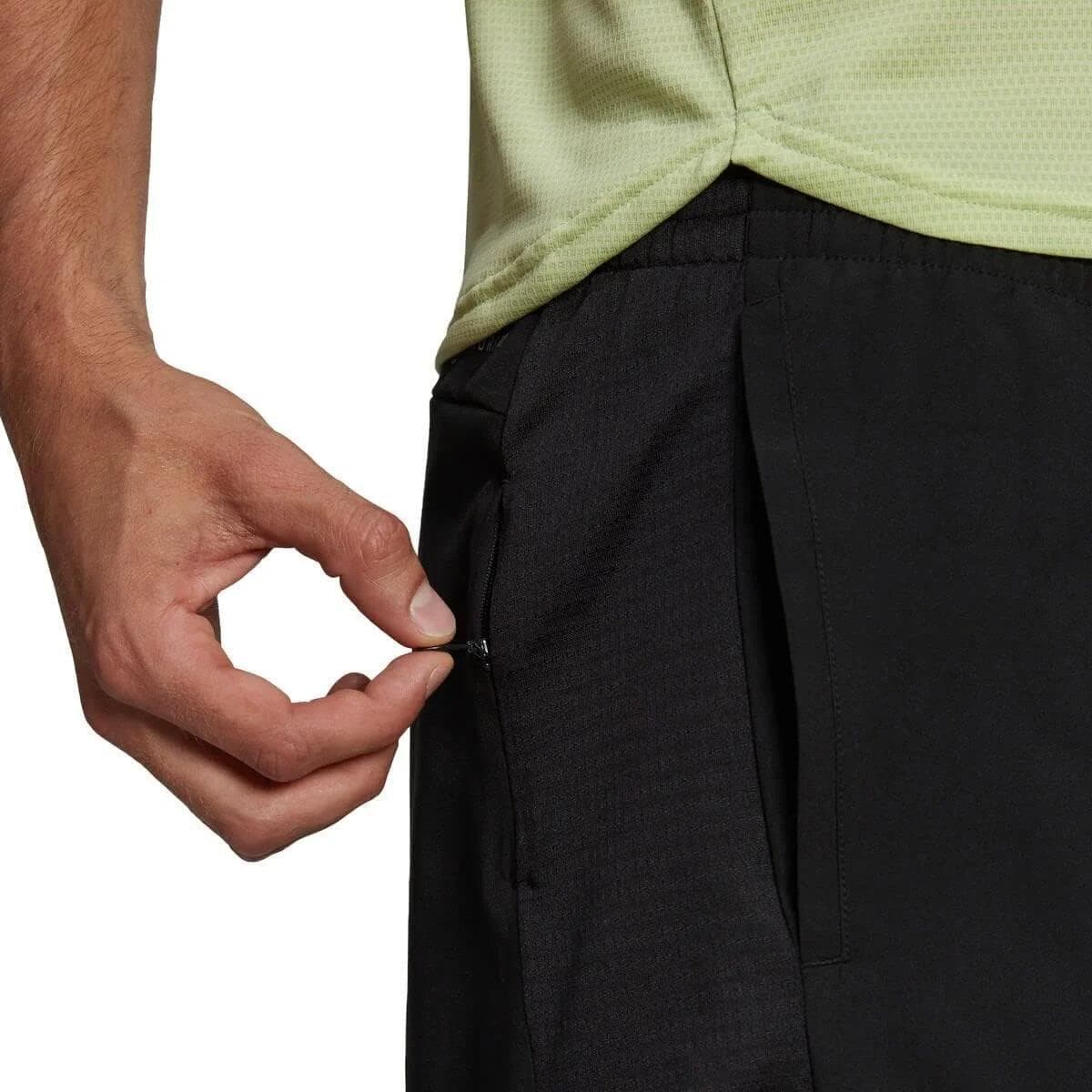adidas Men's Aeroready Own The Run 7 inch Reflective Running Shorts Black XL - Thumbnail 10