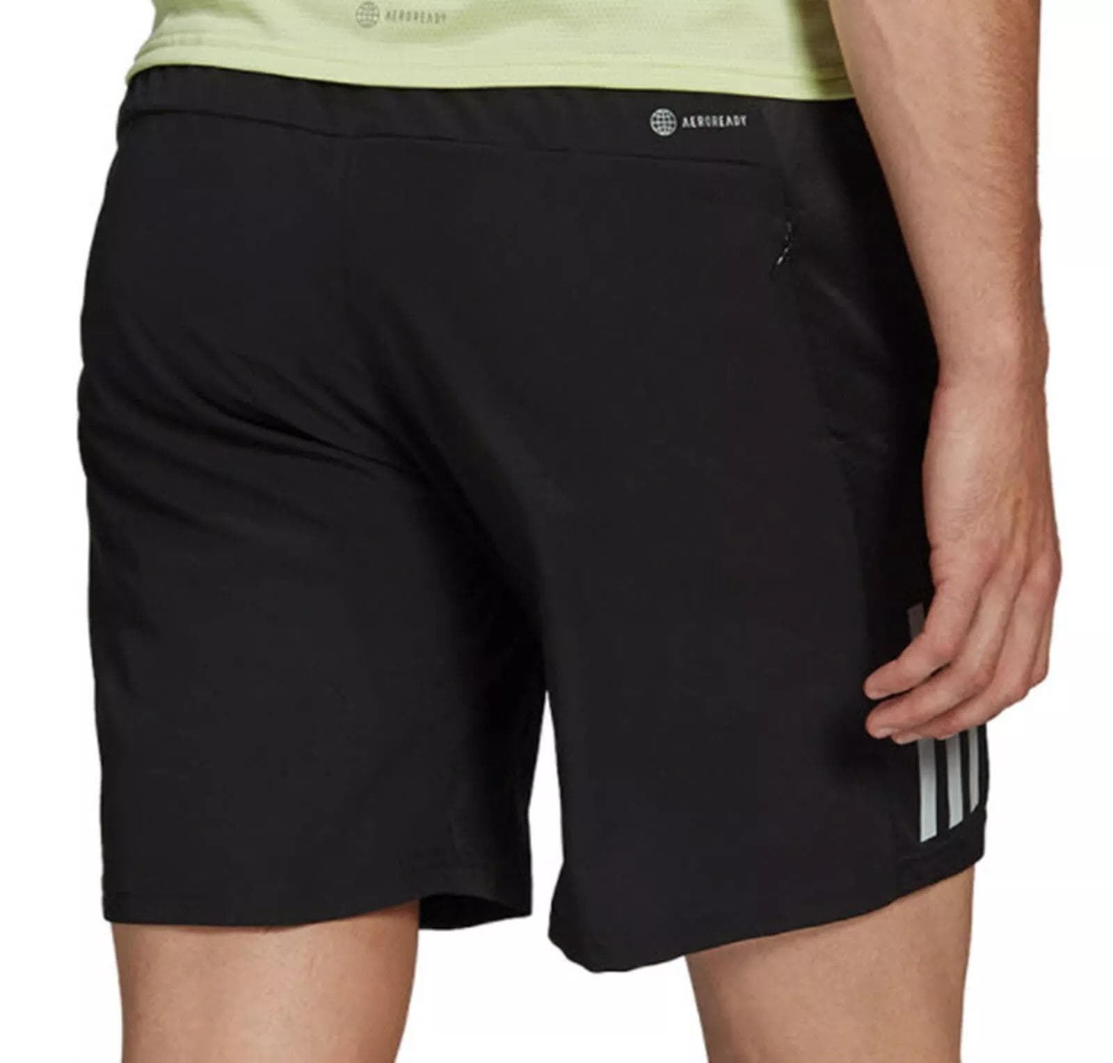 adidas Men's Aeroready Own The Run 7 inch Reflective Running Shorts Black XL - Thumbnail 7
