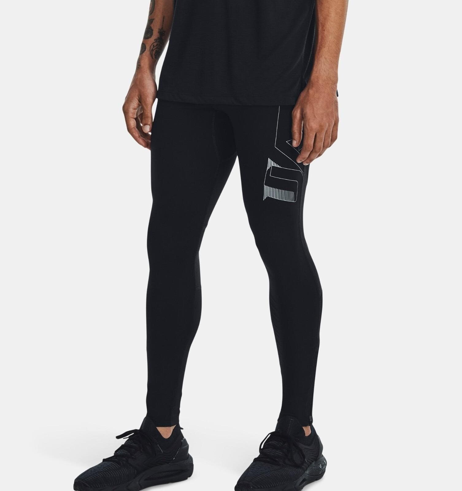 Under Armour Men's Heatgear Compression Graphic Print Leggings Black Medium - Thumbnail 10