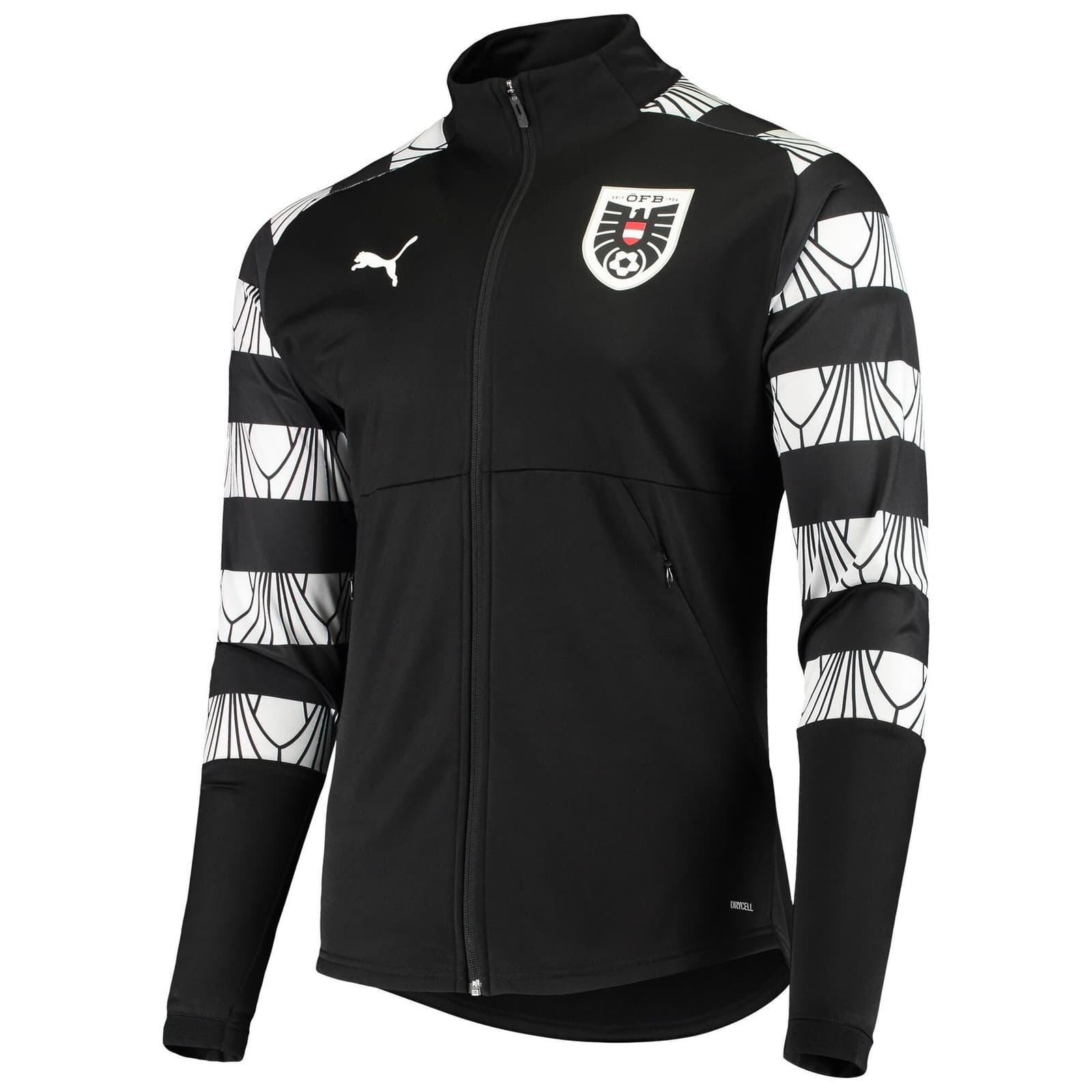 Puma Men's Austria National Team Stadium Drycell Training Track Jacket Black 2XL - Thumbnail 2