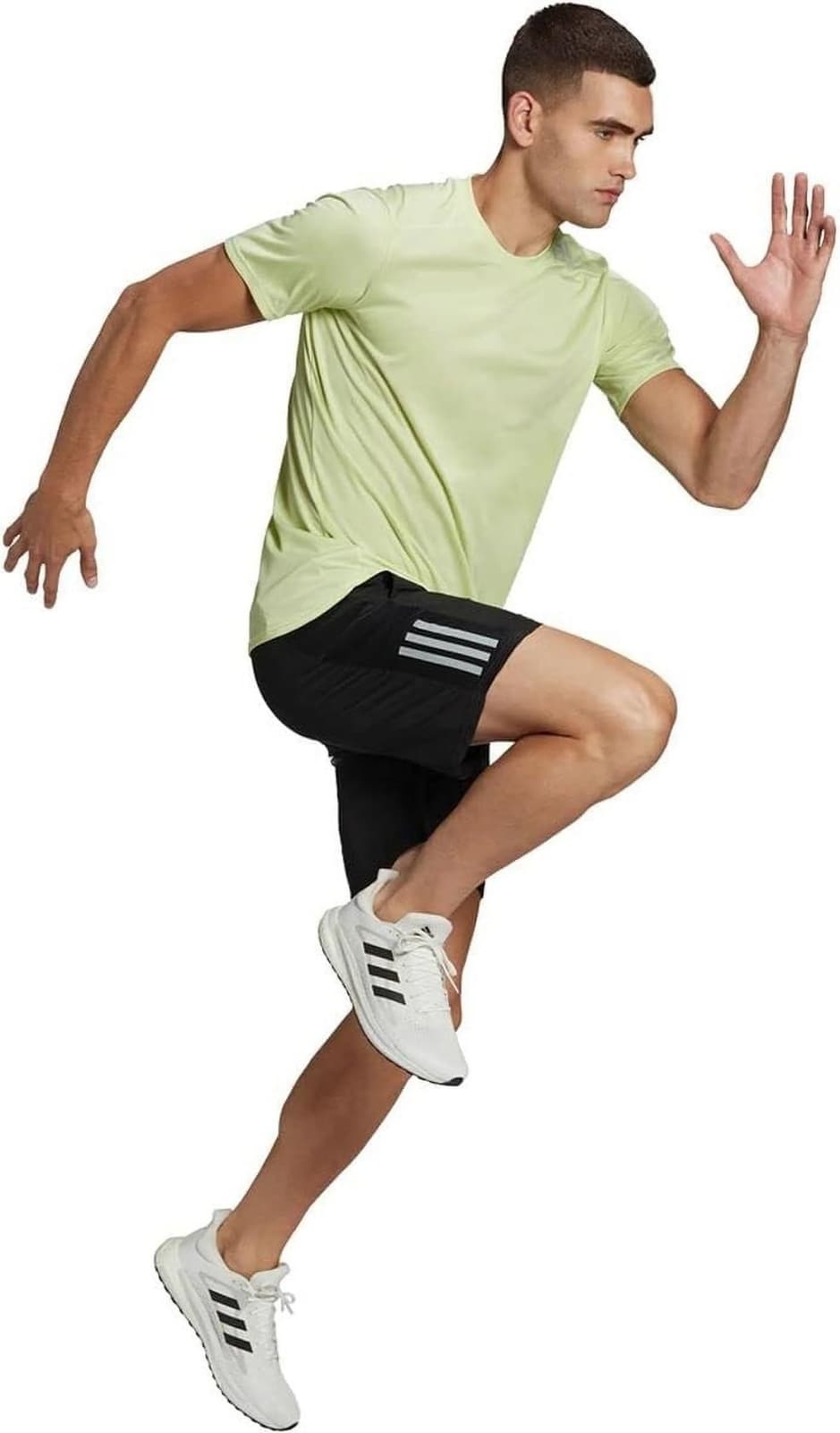 adidas Men's Aeroready Own The Run 7 inch Reflective Running Shorts Black XL - Thumbnail 13