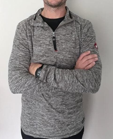 Canada Weather Gear Quarter Zip Pullover Top Artic Wolf Grey Large $72 Value - Thumbnail 4
