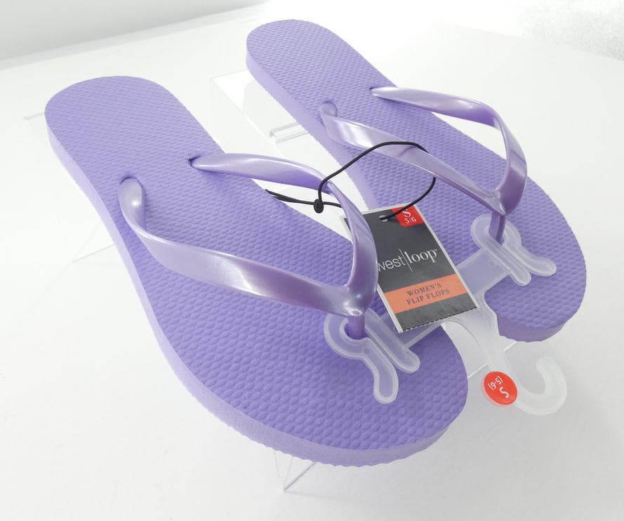 West Loop Women's Flip Flops Thongs Purple Black S (5-6) M (7-8) L (9-10) - Thumbnail 5