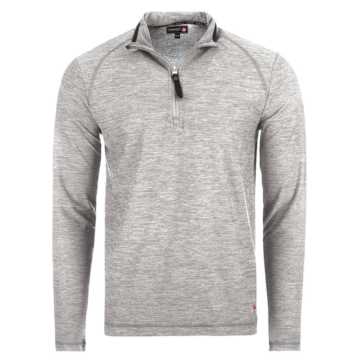 Canada Weather Gear Quarter Zip Pullover Top Artic Wolf Grey Large $72 Value - Thumbnail 2