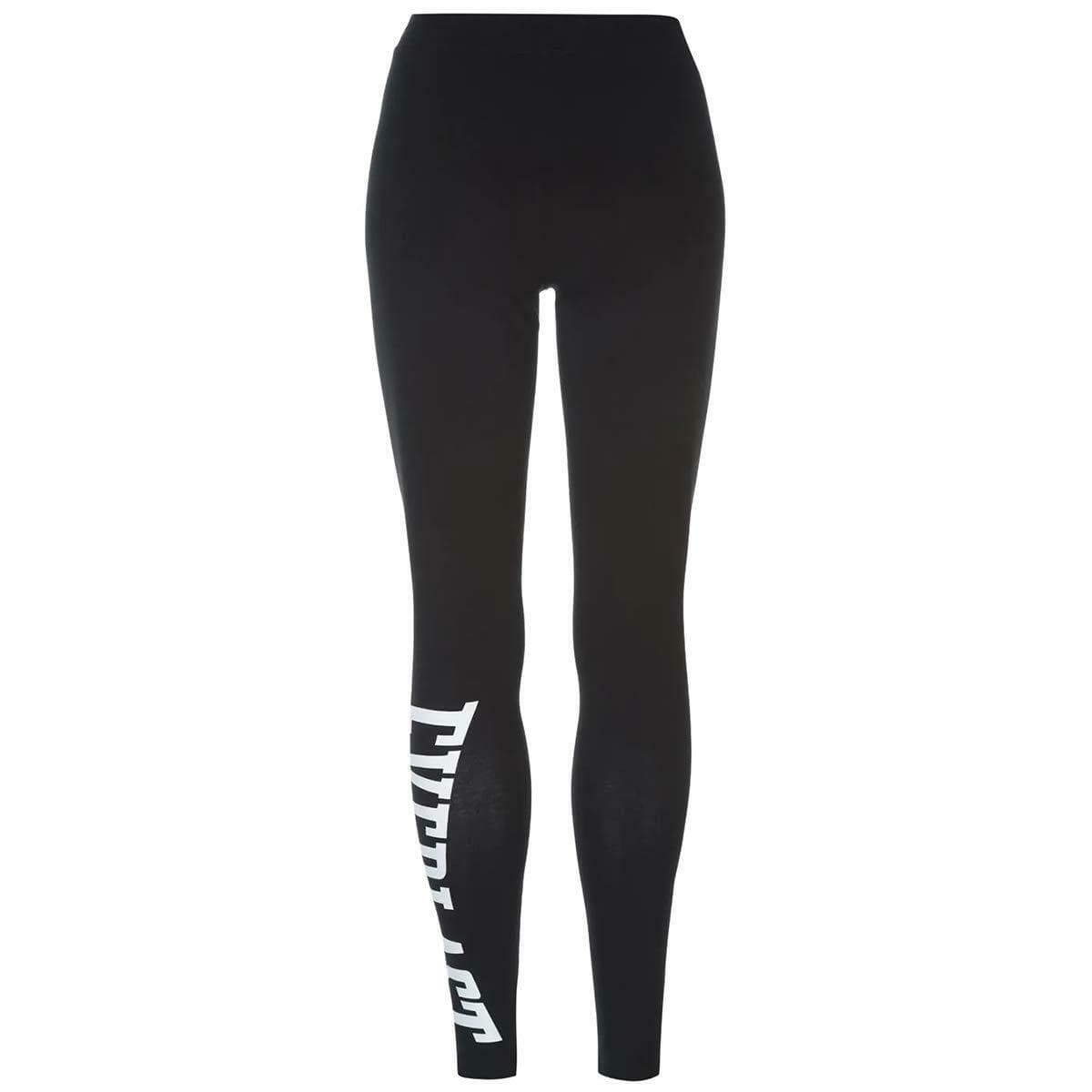 Everlast Women's Soft Breathable Cotton Blend Leggings Black Size 12 - Thumbnail 2