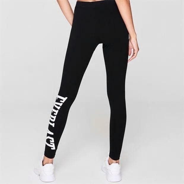 Everlast Women's Soft Breathable Cotton Blend Leggings Black Size 12 - Thumbnail 5