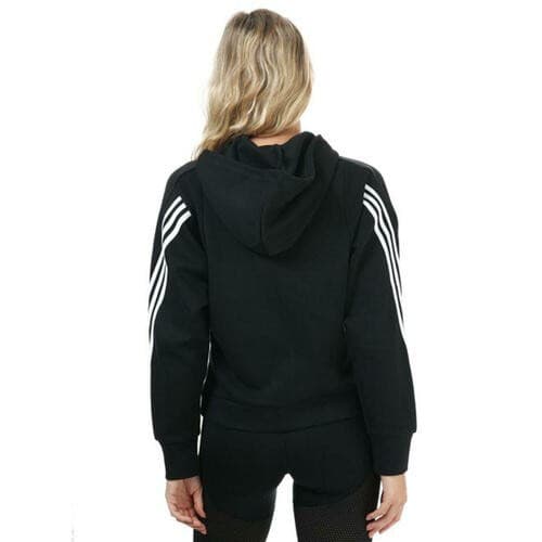 adidas Women's Wrapped 3 Stripes Full Zip Hoodie Small Black $75 Value - Thumbnail 4
