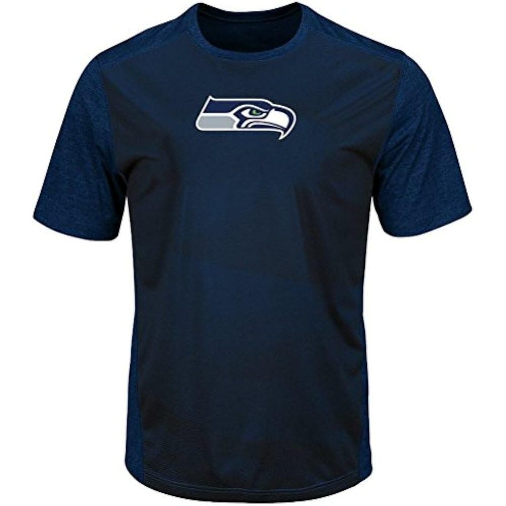 Majestic Men's Seattle Seahawks Cool Base Its Our Goal T-shirt XL College Navy - Thumbnail 4