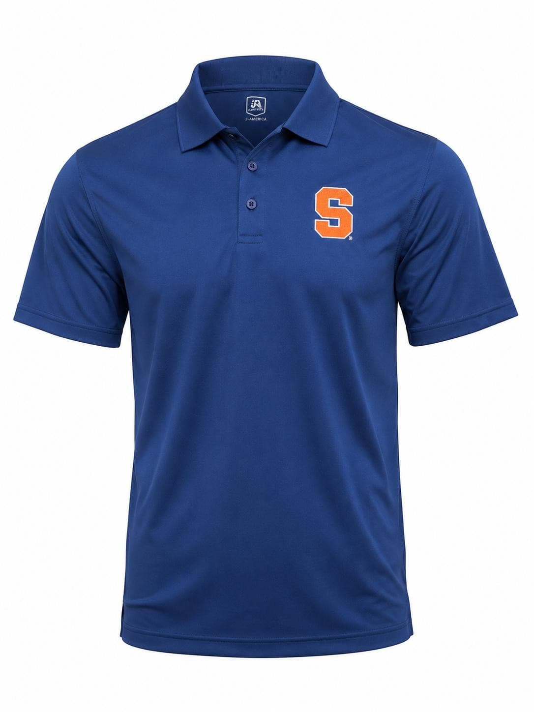 J.America Men's Syracuse Orangemen Polyester Short Sleeve Stance Medium Polo - Thumbnail 4