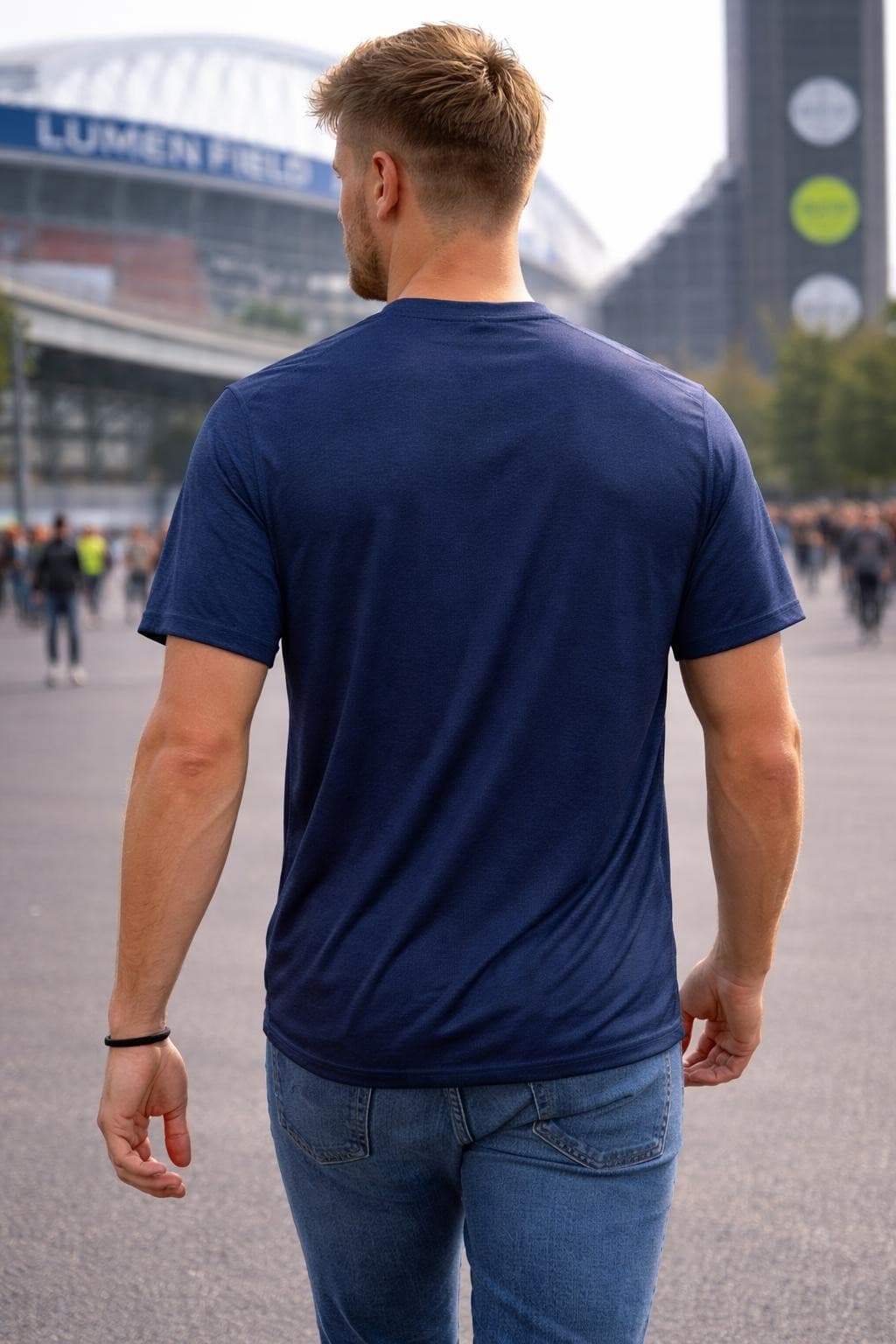 Majestic Men's Seattle Seahawks Cool Base Its Our Goal T-shirt XL College Navy - Thumbnail 3