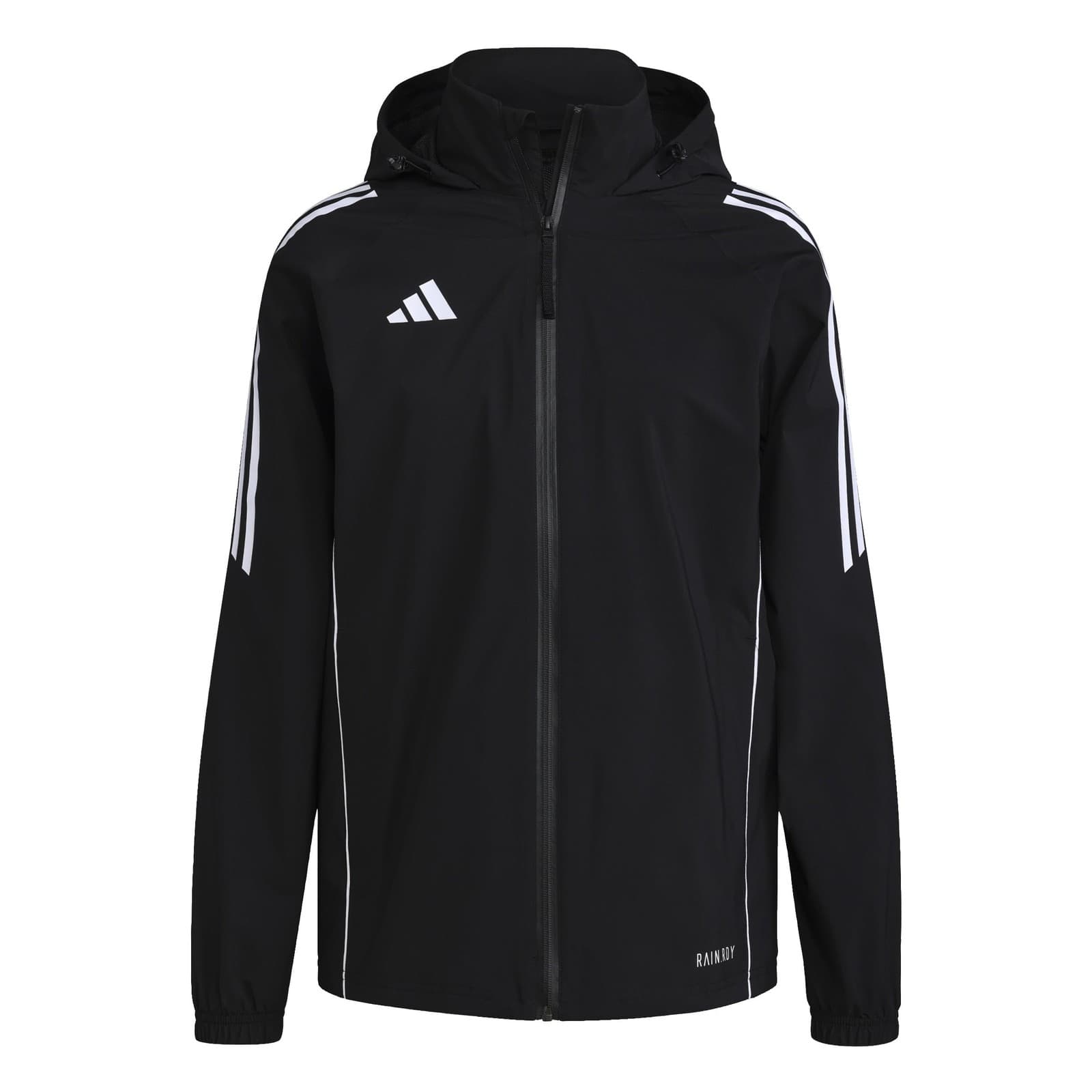 adidas Women's Tiro Rain.rdy Full Zip Hooded Jacket Black Large $170 Value - Thumbnail 7