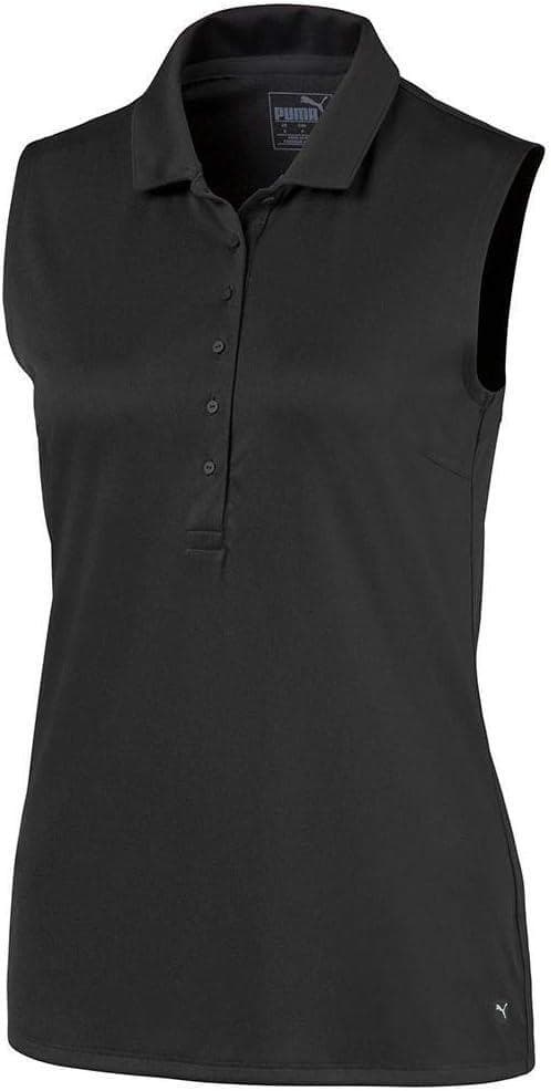 Puma Women's DryCell Rotation Sleeveless UPF Polo Shirt Black Small - Thumbnail 3