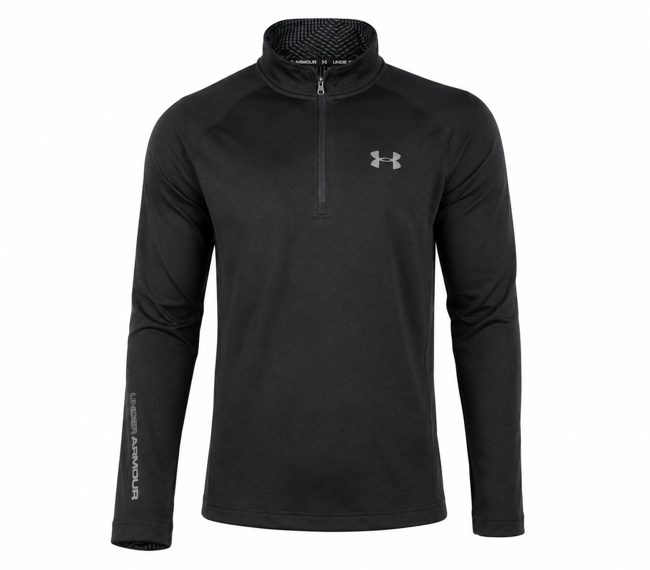 Under Armour Men's Cold Gear Infrared Quarter Zip Pullover Top Black XL - Thumbnail 6