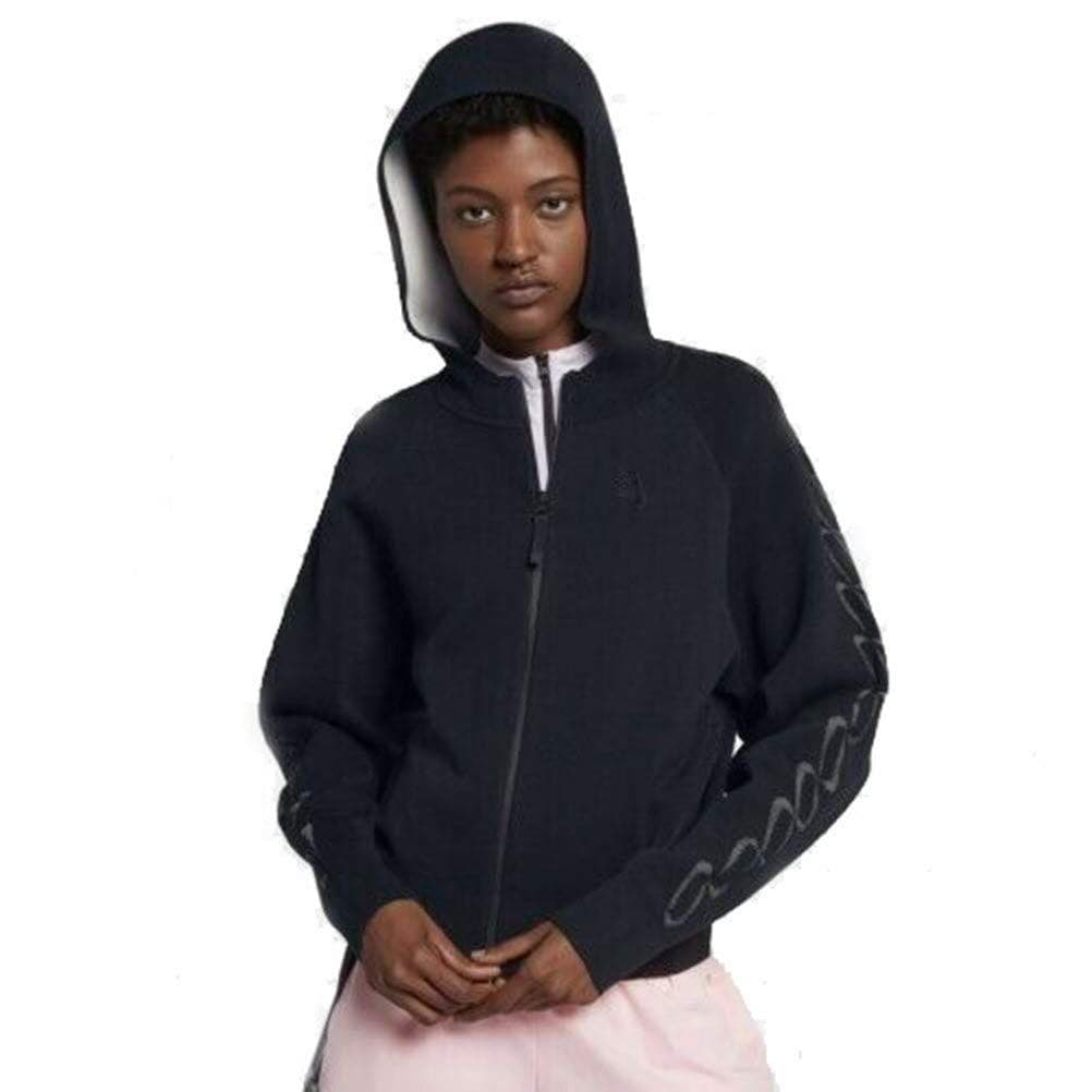 Nike NikeLab Womens Full-Zip Hooded NRG NWCC Knit Jacket - Black (Medium) - Thumbnail 6