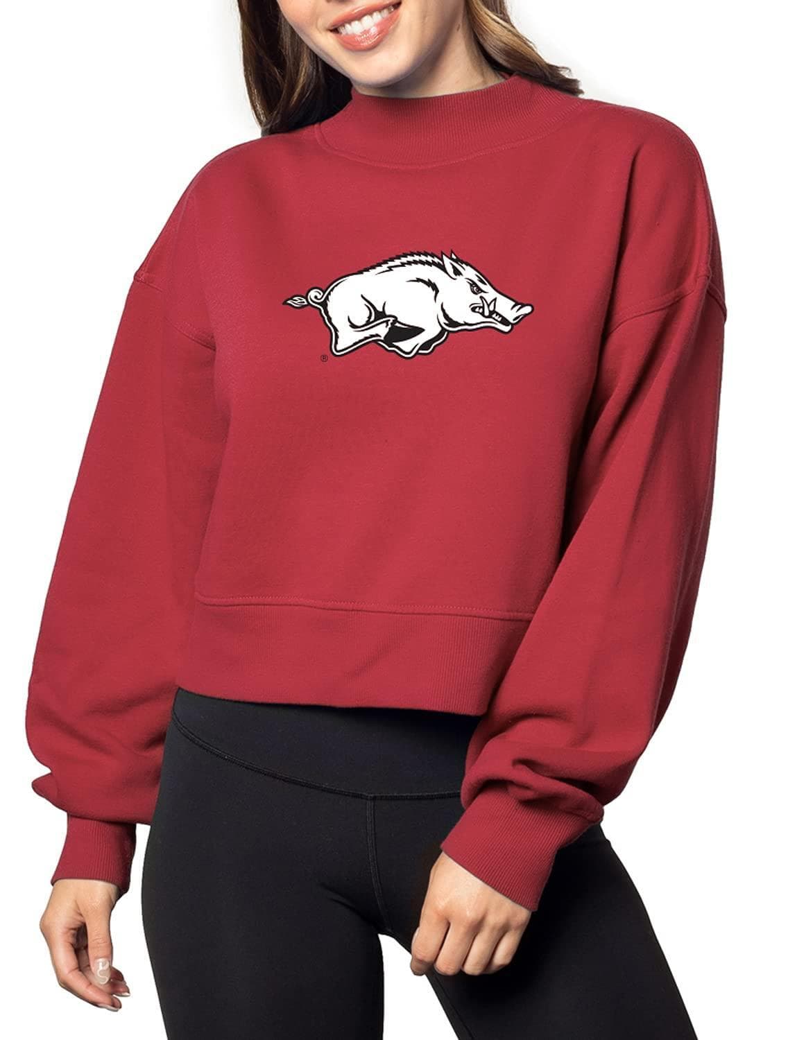 Chicka-D Women's Arkansas Razorbacks Hailey Pullover Sweatshirt Red XL - Thumbnail 6