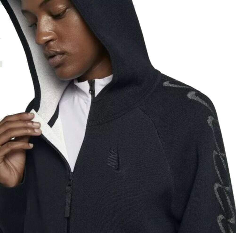 Nike NikeLab Womens Full-Zip Hooded NRG NWCC Knit Jacket - Black (Medium) - Thumbnail 4