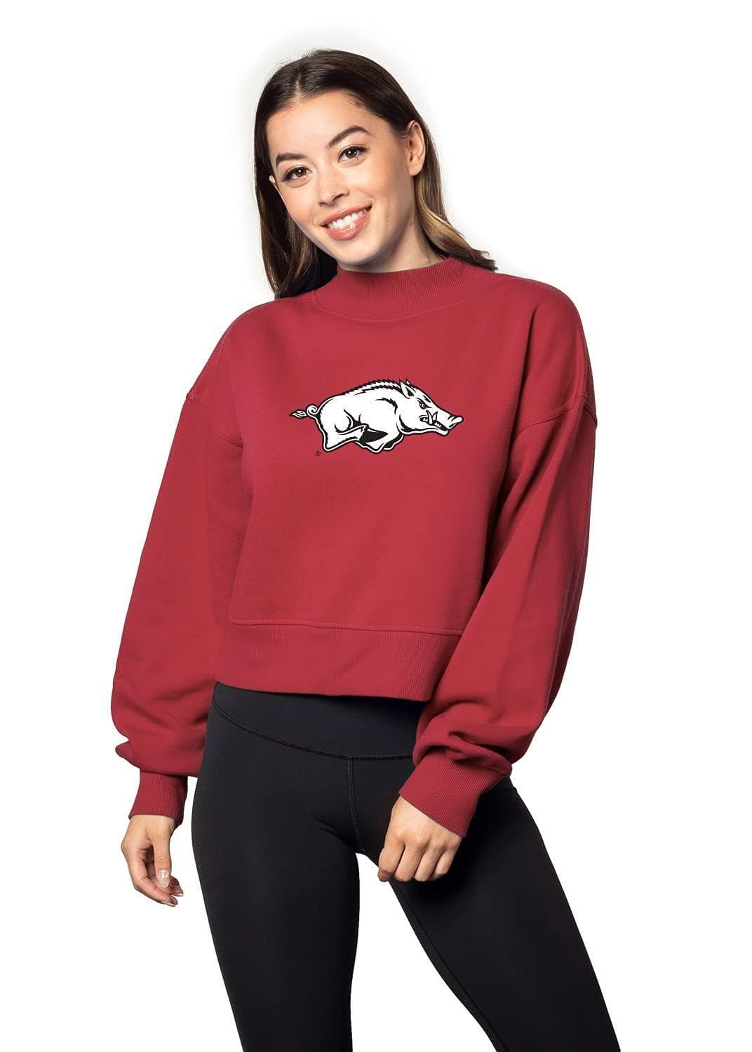 Chicka-D Women's Arkansas Razorbacks Hailey Pullover Sweatshirt Red XL - Thumbnail 7