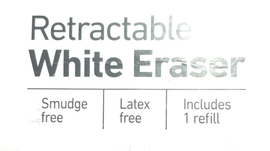 TWO (2) Two Packs Wexford Retractable White Erasers Each w/ One Refill FREE SHIP - Thumbnail 6