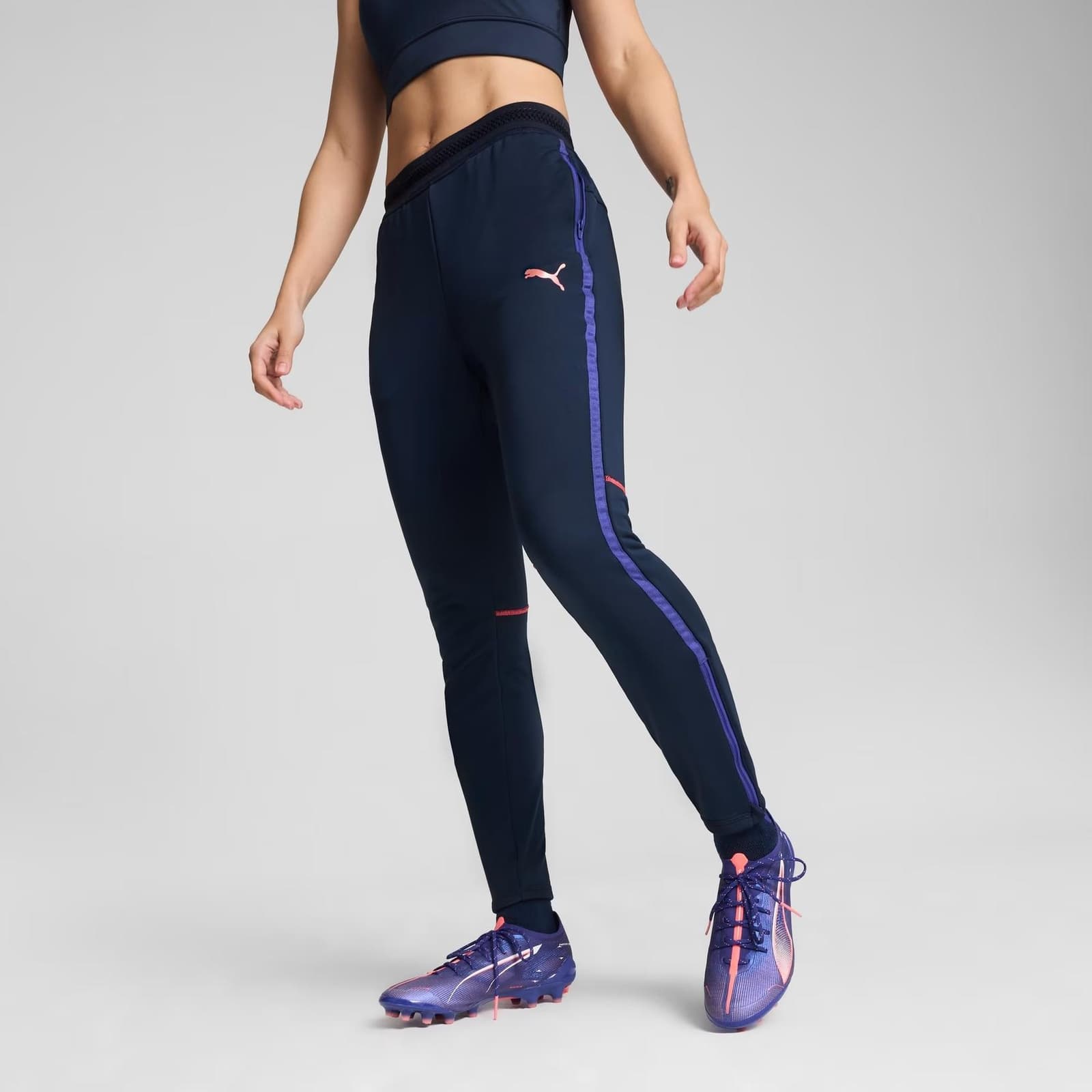 Puma Women's IndividualBlaze Drycell Moisture Wicking Training Pants Blue XL - Thumbnail 8