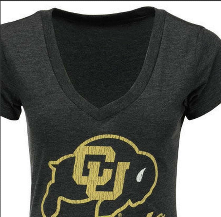 Colosseum Women's Colorado Buffaloes Tabloid Short Sleeve Tee Black Large - Thumbnail 2
