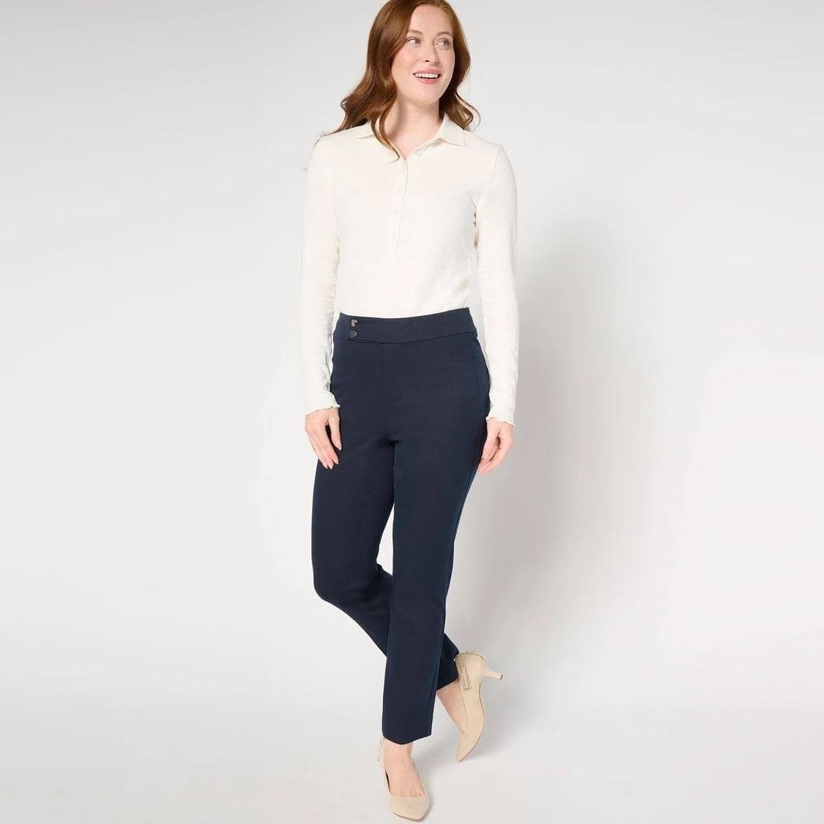 NIC+ZOE Straight Leg Plaza Pull-On Stretch Dress Pants Size 20W $175 Value - Thumbnail 5