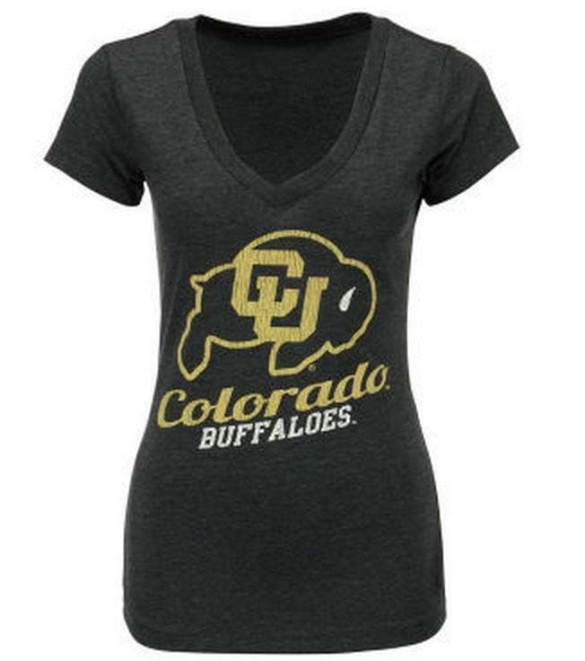 Colosseum Women's Colorado Buffaloes Tabloid Short Sleeve Tee Black Large - Thumbnail 3