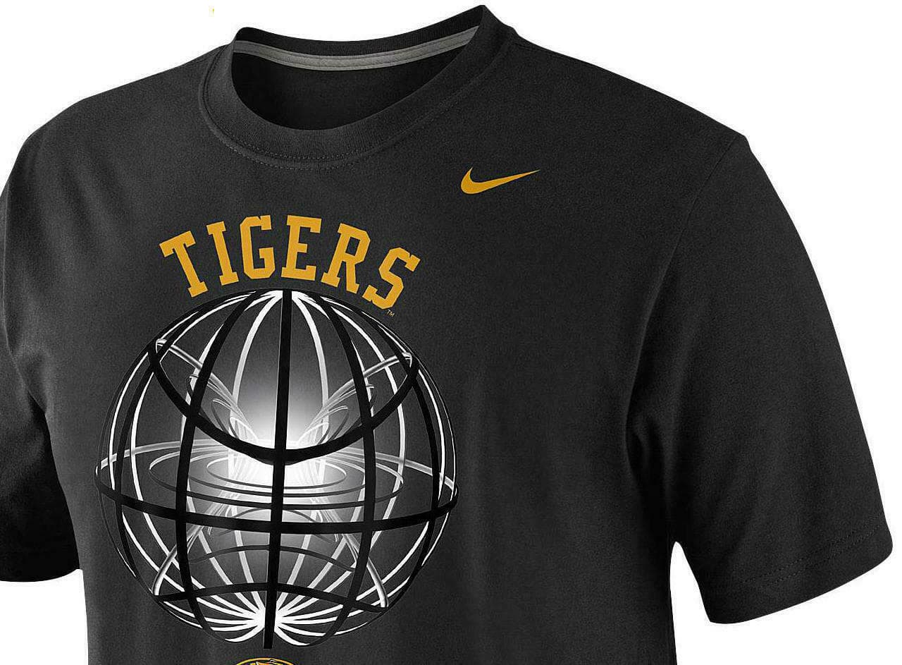 Nike Men's LSU Tigers Basketball Power Glowball Cotton T-shirt Black X-Large - Thumbnail 2