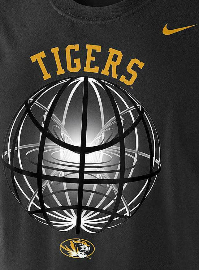 Nike Men's LSU Tigers Basketball Power Glowball Cotton T-shirt Black X-Large - Thumbnail 3