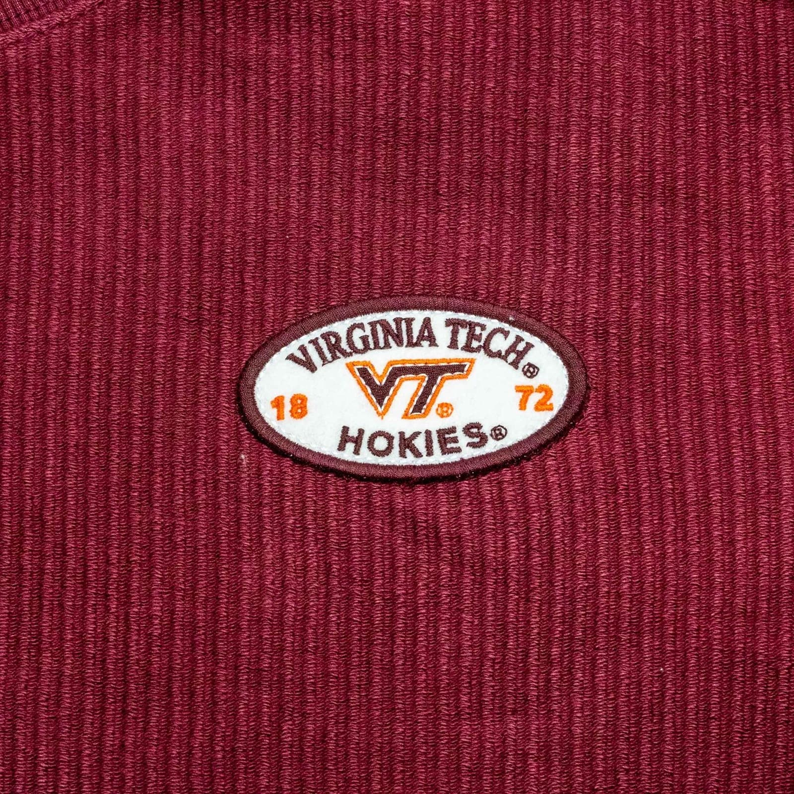 League Women's Virginia Tech Hokies Timber Cropped Top Maroon Large - Thumbnail 3