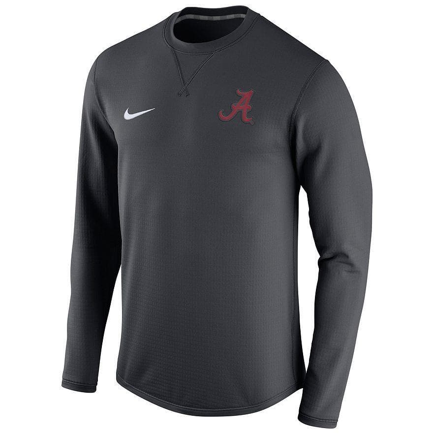 Nike Men's Alabama Crimson Tide Modern Crew Neck Sweatshirt Anthracite Medium - Thumbnail 3