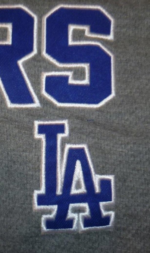 Stitches Men's Los Angeles Dodgers Performance Raglan T-shirt Blue Gray Medium - Thumbnail 2