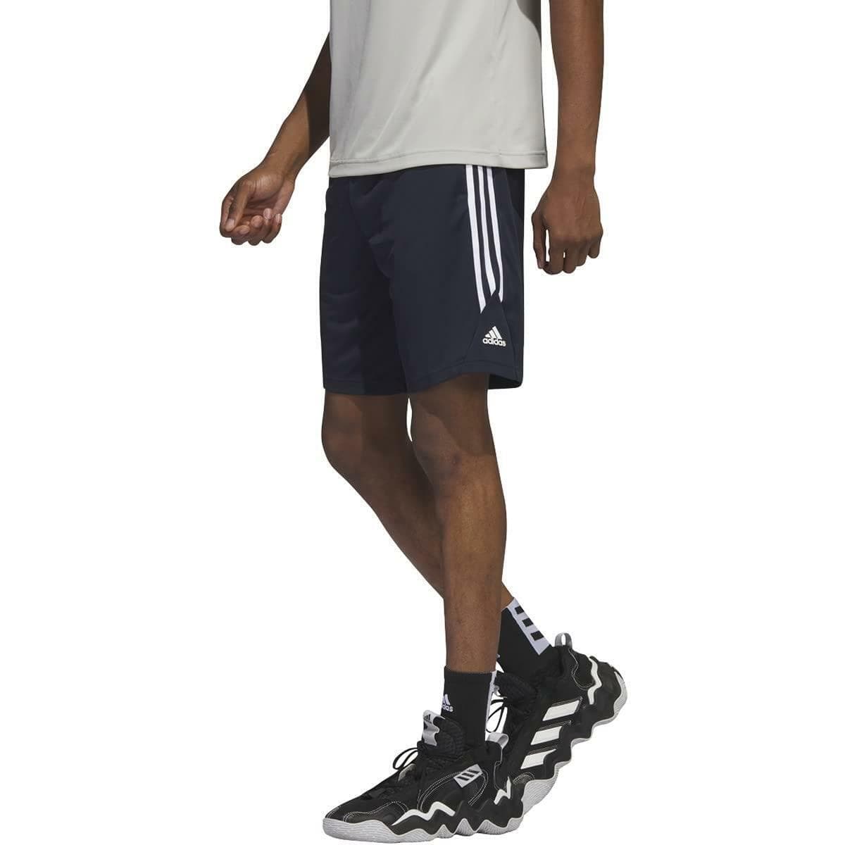 adidas Men's Legends 3-Stripes 7 inch Basketball Shorts Ink Blue/White X-Large - Thumbnail 10