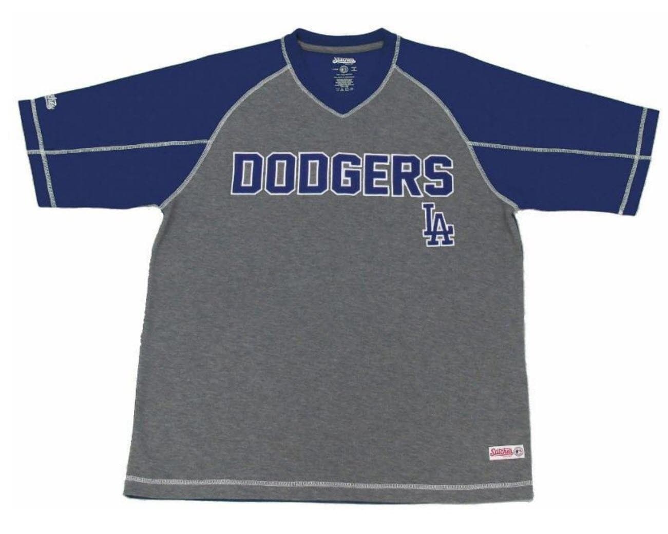 Stitches Men's Los Angeles Dodgers Performance Raglan T-shirt Blue Gray Medium - Thumbnail 8