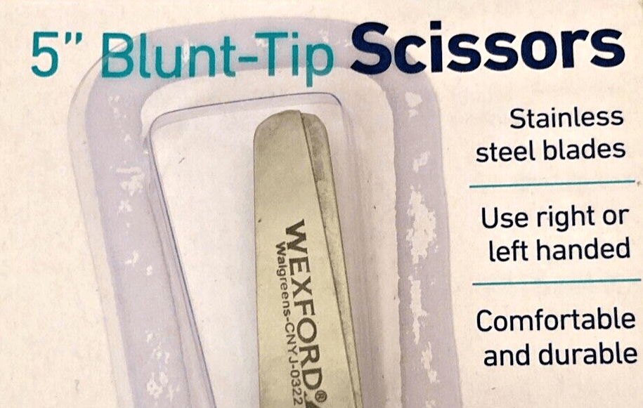 Wexford Blunt Tip Scissors 5" Stainless Steel Blades Blue Purple Lot of 3 New - Thumbnail 3