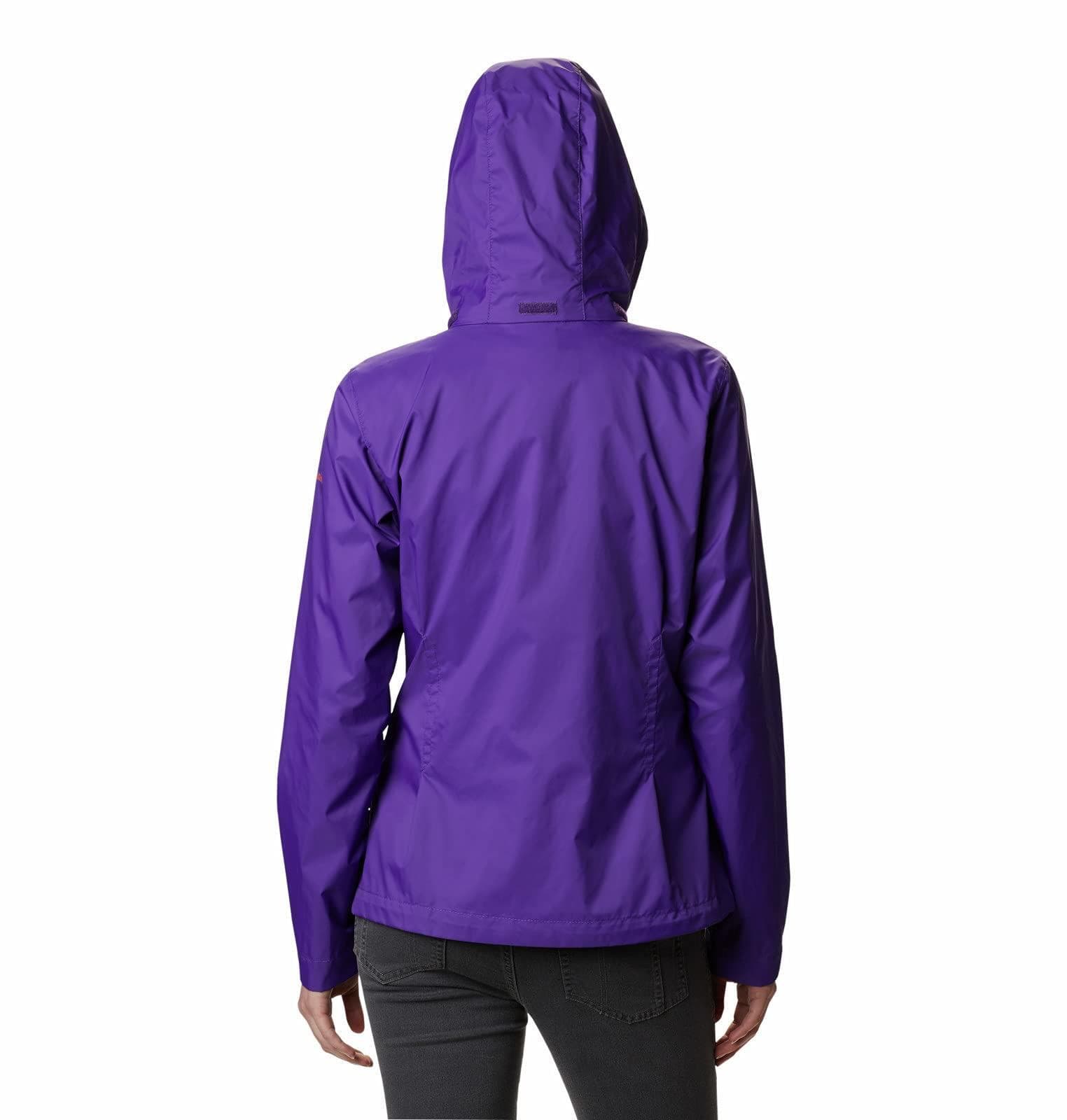 Columbia Women's Clemson Tigers Waterproof Hooded Jacket Purple Large - Thumbnail 3