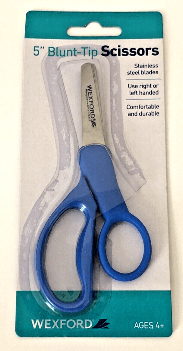 Wexford Blunt Tip Scissors 5" Stainless Steel Blades Blue Purple Lot of 3 New - Thumbnail 2