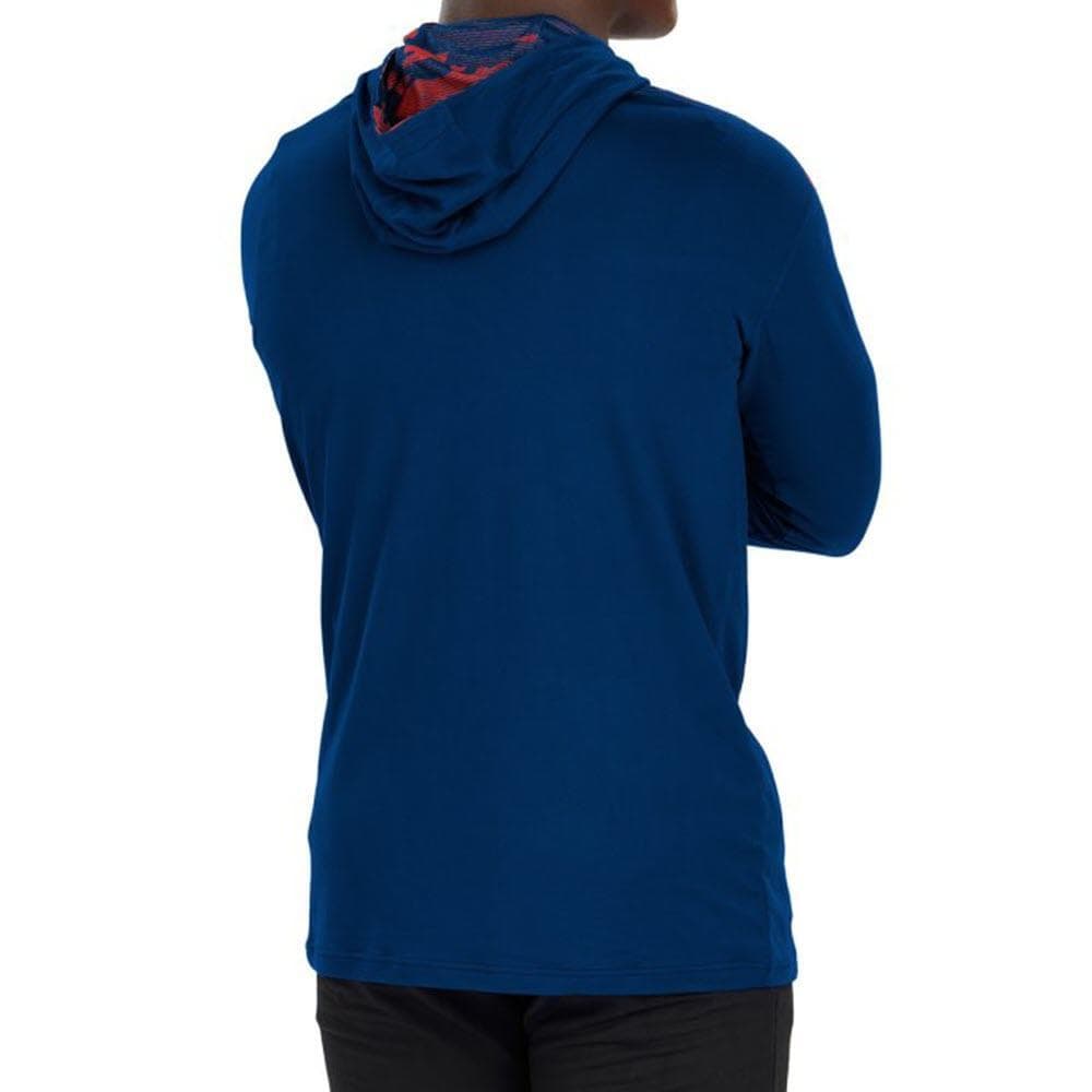Zubaz Men's New England Patriots Elevated Camo Lightweight Hoodie Blue L 2XL - Thumbnail 2