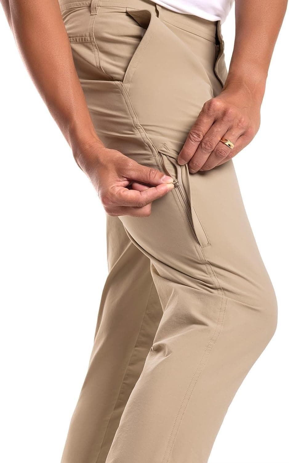 Coolibar Men's Chenolite Marcos UPF+50 Pants Washed Tan 38 x 34 $95 Value - Thumbnail 3
