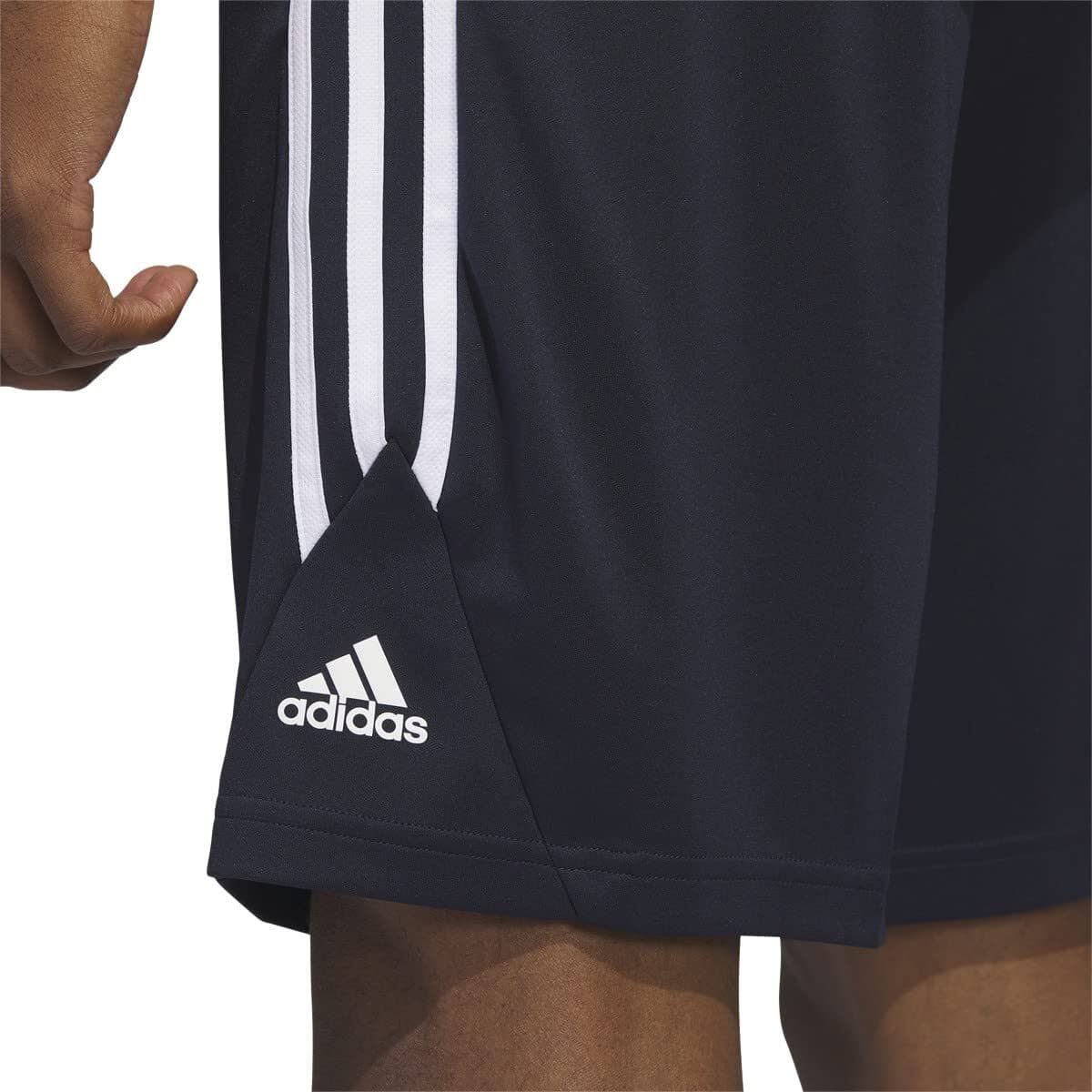 adidas Men's Legends 3-Stripes 7 inch Basketball Shorts Ink Blue/White X-Large - Thumbnail 5
