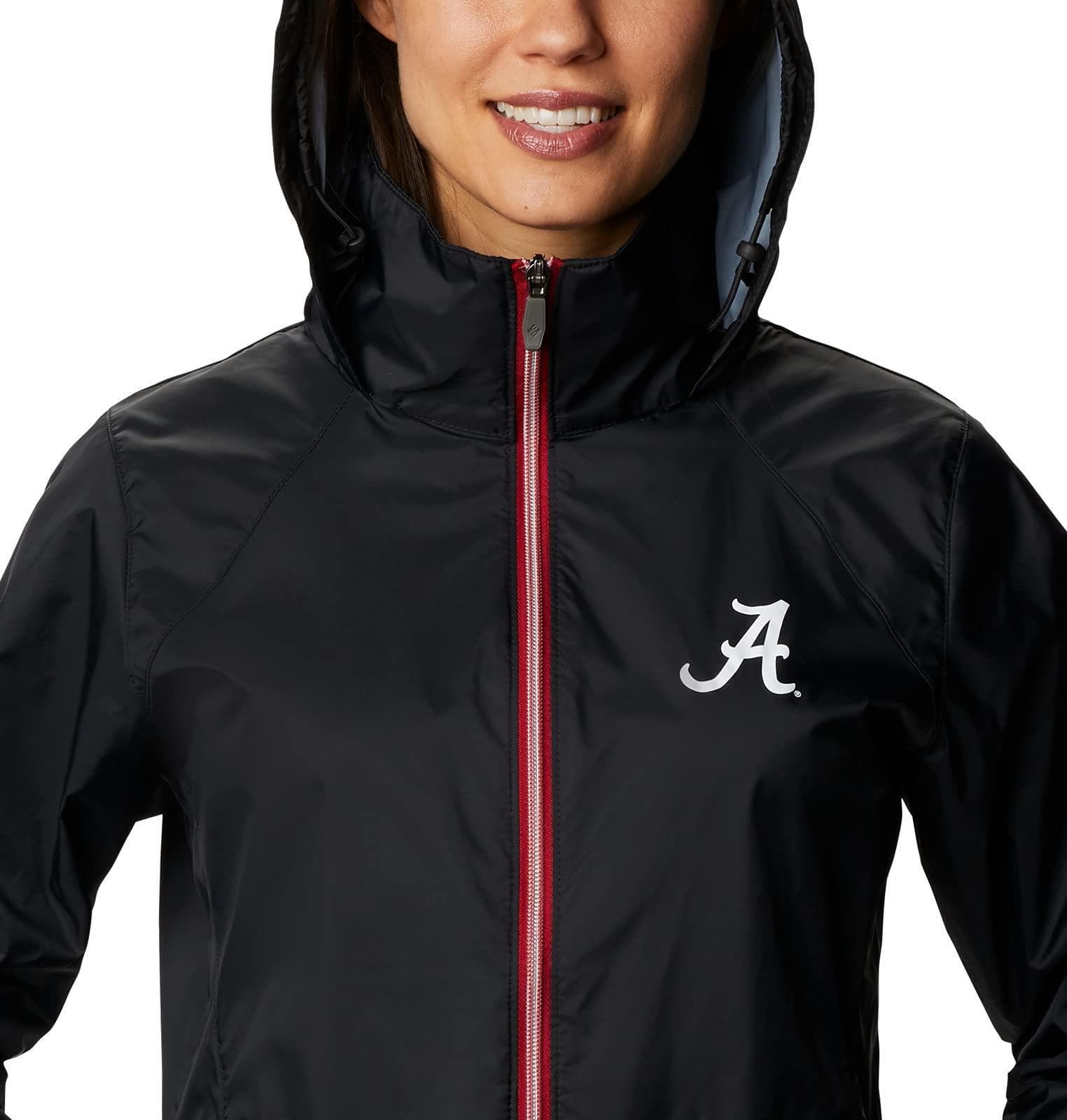 Columbia Women's Alabama Crimson Tide Waterproof Hooded Jacket Black Large - Thumbnail 5