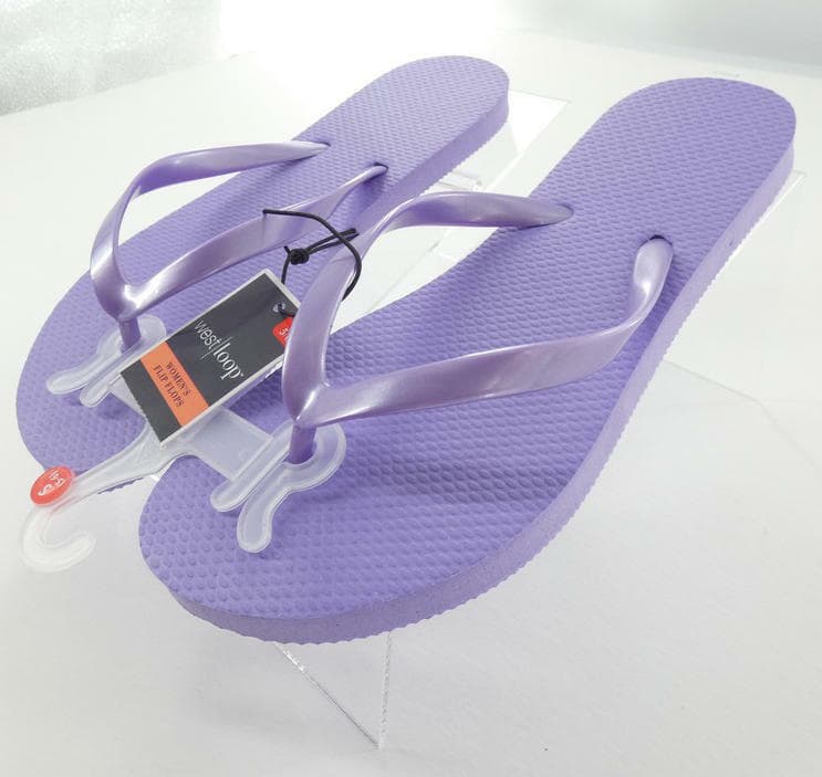West Loop Women's Flip Flops Thongs Purple M (7-8) Sandals Shoes - Thumbnail 5
