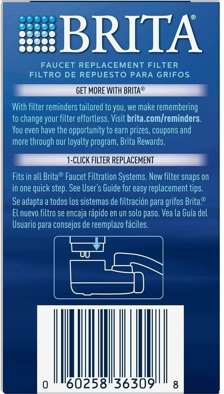 Brita On Tap Water Filtration System Replacement Filter Purifier Cleans Lead - Thumbnail 5