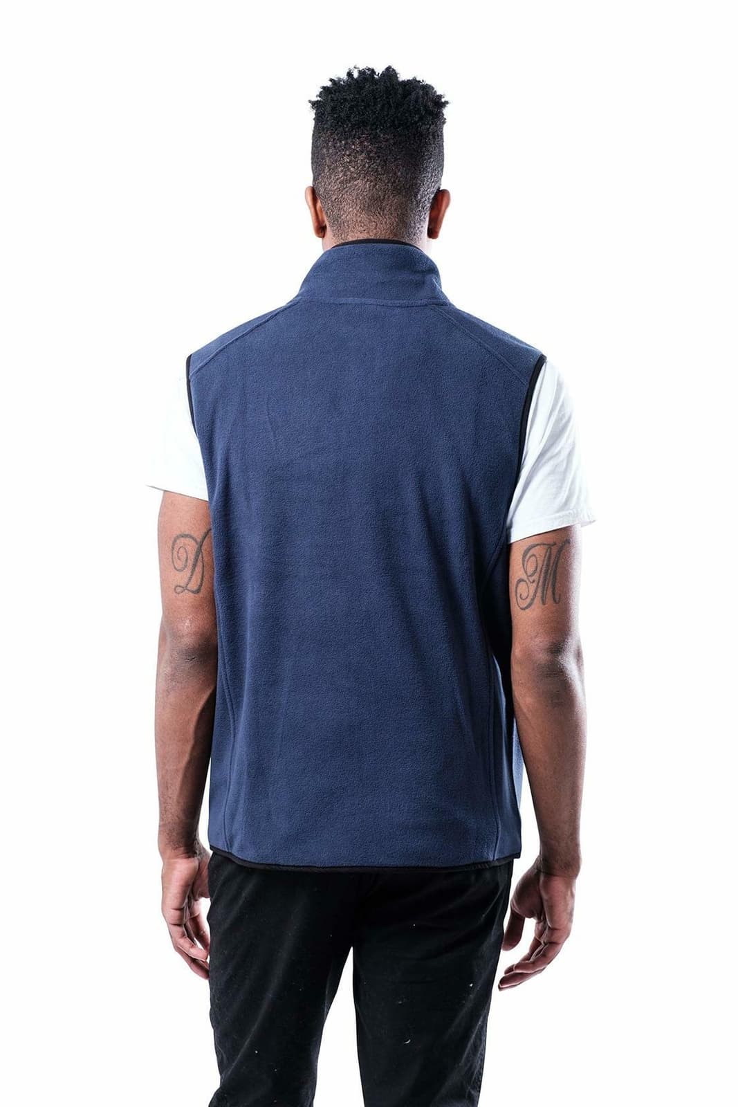 Ultra Game Men's Seattle Seahawks Polar Fleece Full Zip Vest College Blue Medium - Thumbnail 4